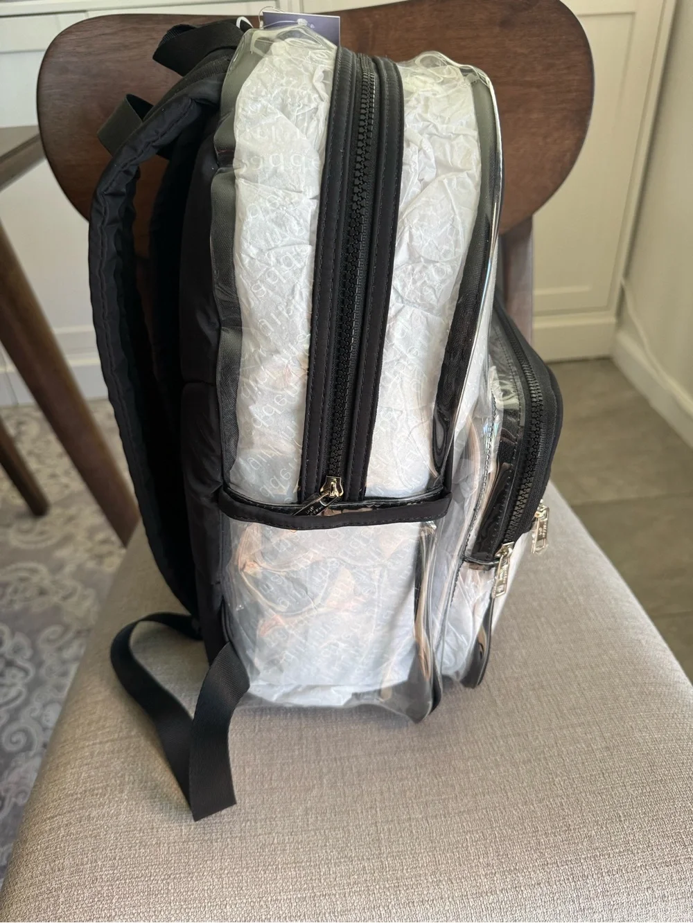 Madden Girl Clear Backpack with Pouch